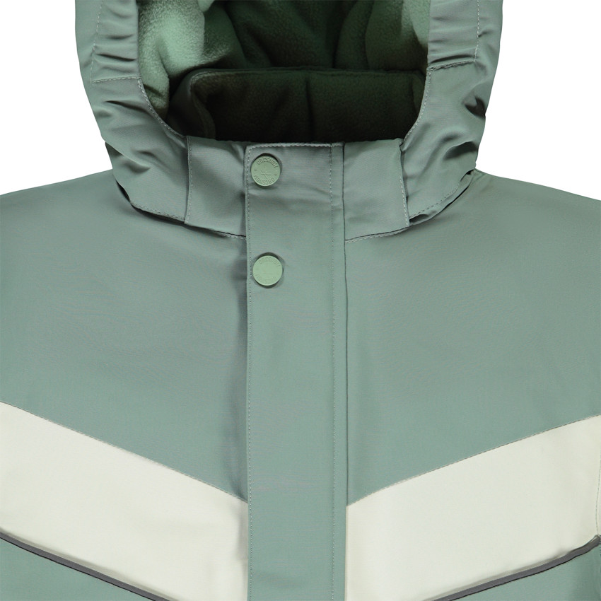Chaqueta de esquí verde agua con forro micropolar para niño 