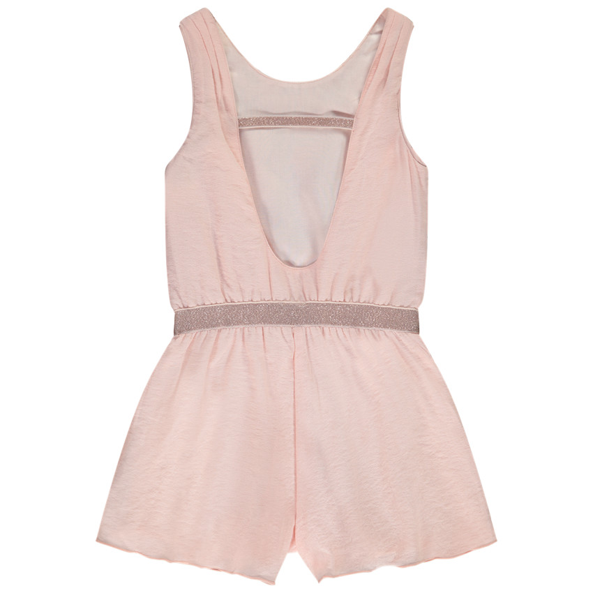 Combinaison corta bicolor con mariposas de tul para niña 