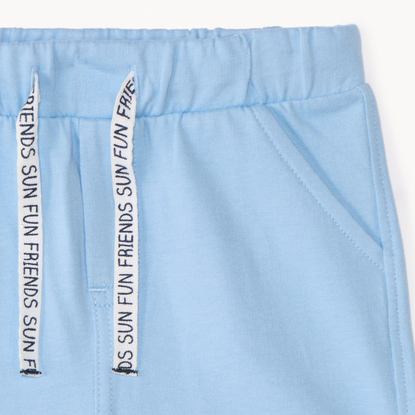 Bermudas de felpa lisa para bebé niño 