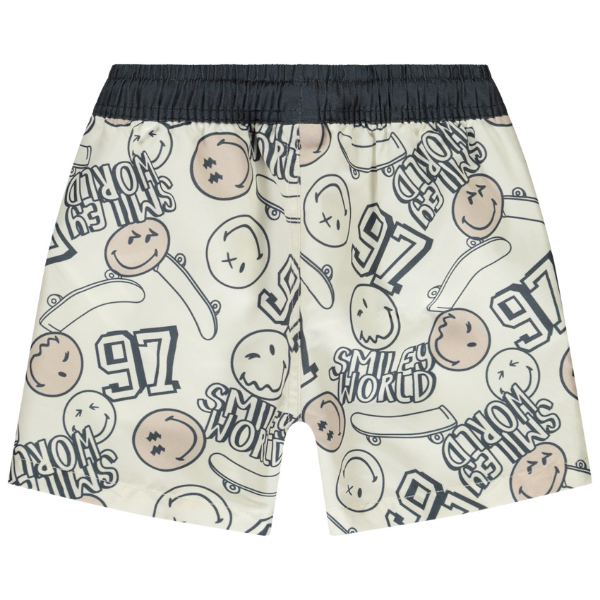 Bañador estampado SmileyWorld/skates para niño 