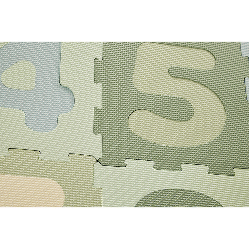 Alfombra de juego de espuma con 10 piezas numeradas verde 