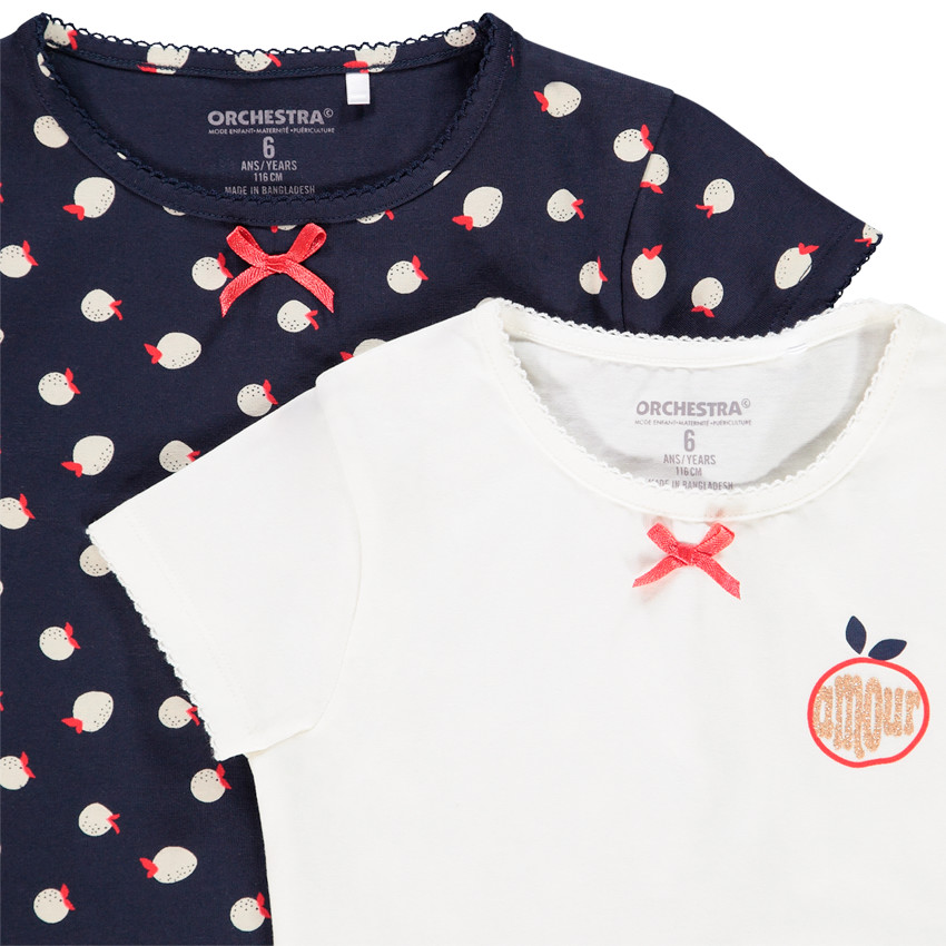 Pack de 2 camisetas interiores de manga corta 