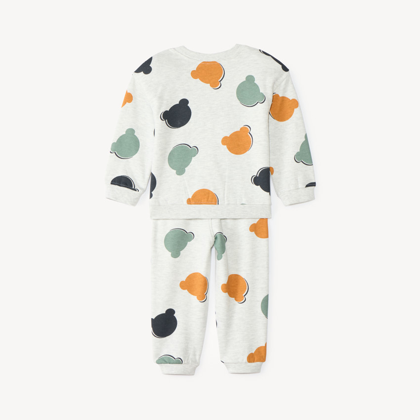 Conjunto de chándal para bebé niño con estampado de oso. 