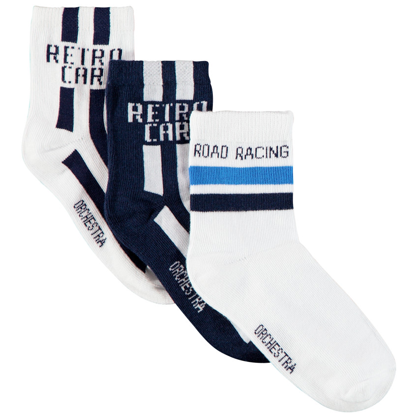 Pack 3 pares calcetines bandas/ mensaje 