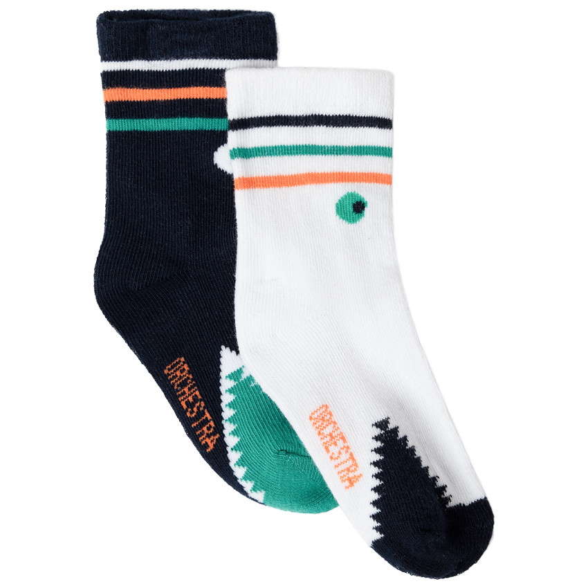 Pack de 2 pares de calcetines con motivo de cocodrilo 