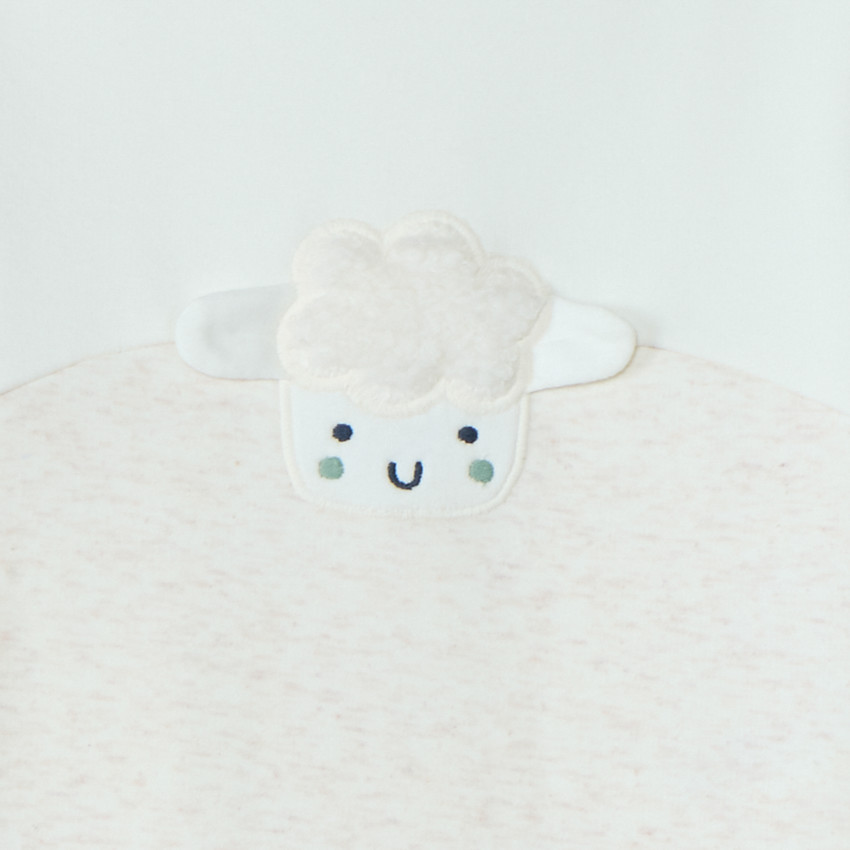 Dors-bien bicolore Mouton con forro de sherpa para bebé 