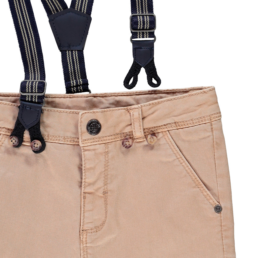 Pantalón de tela con tirantes desmontables Main Pantalón de tela con tirantes desmontables