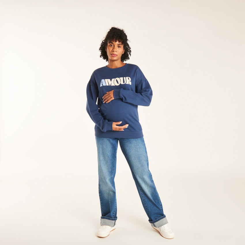 Sudadera de felpa con estampado Amour para mujer 