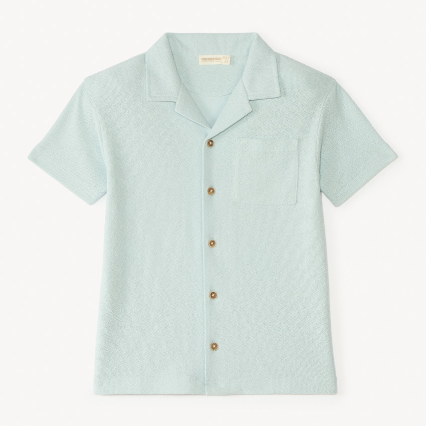 Camisa de manga corta de jersey liso para niño 