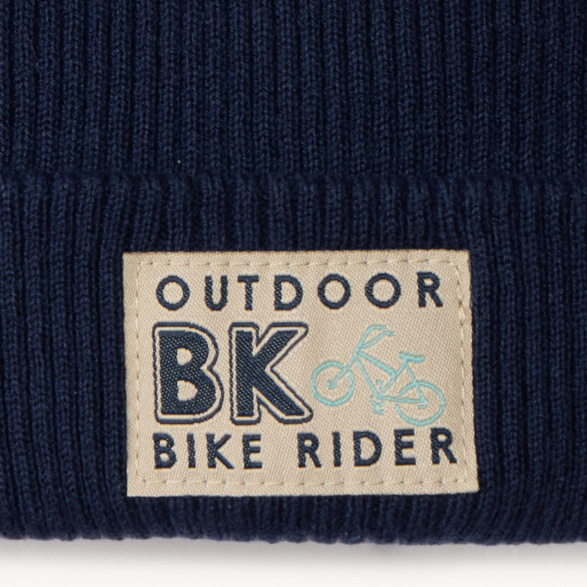 Gorro de punto acanalado liso para niño 