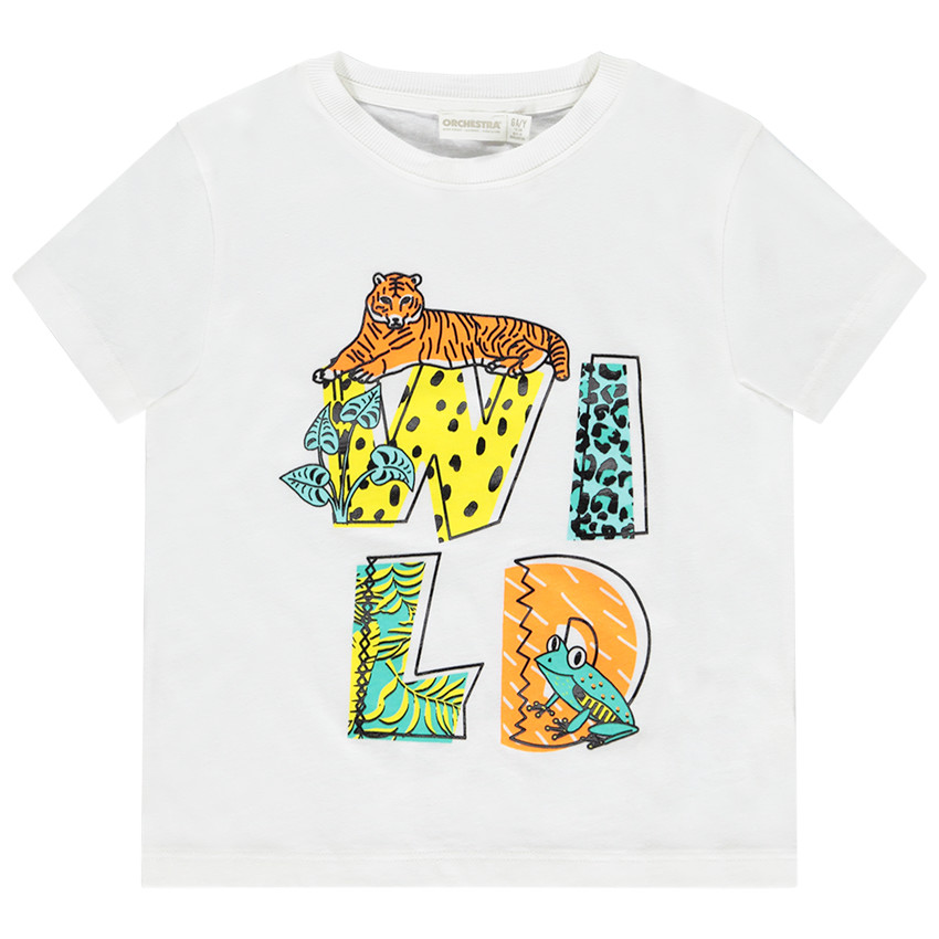 Camiseta manga corta print Wild para niño 