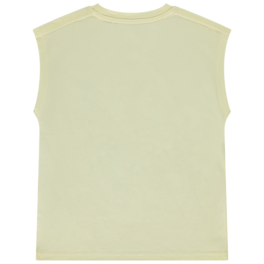 Camiseta sin mangas forma caja con estampado de playa para niño 