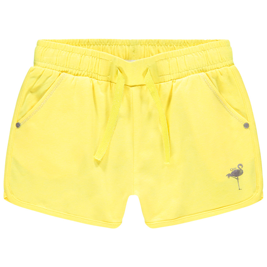 Short de punto con estampado de flamenco para niña 