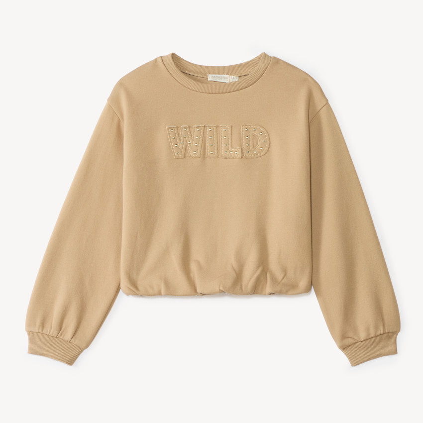 Sudadera oversize con parche de fantasía para niña 