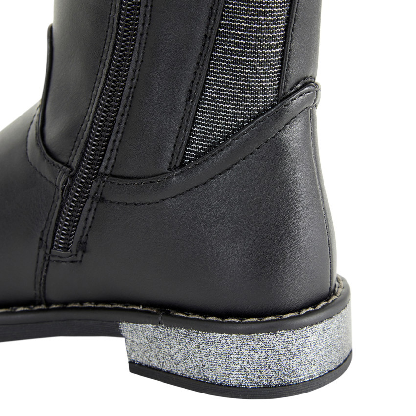 Botas de montar con tacón plateado para niña 