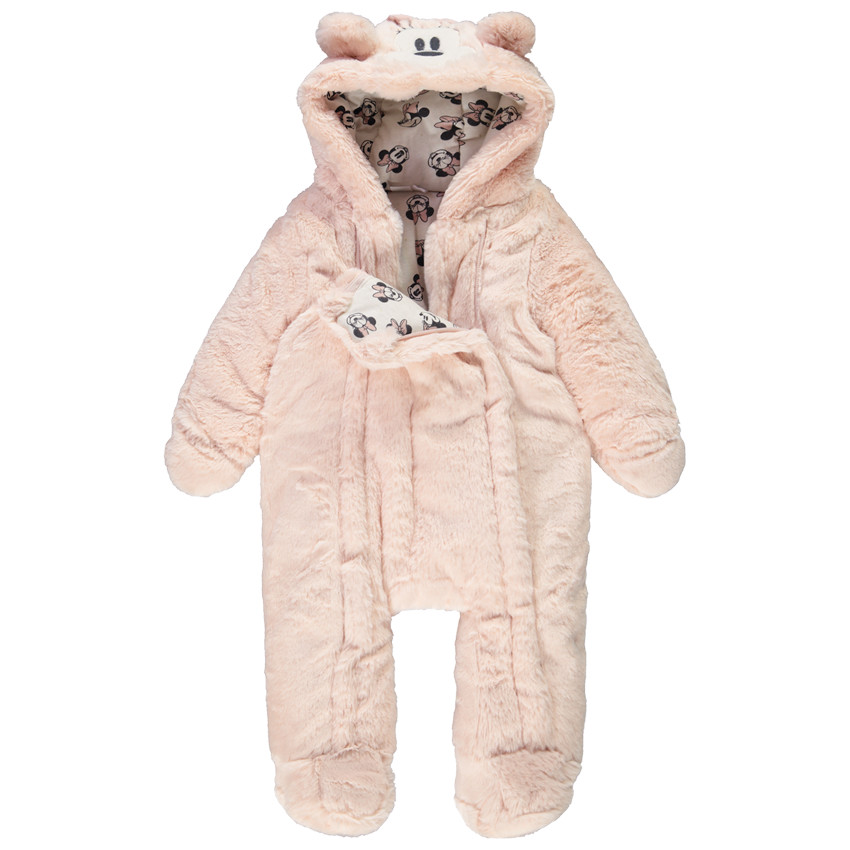 Pelele piloto de sherpa Minnie Disney para bebé niña con acabados diferentes según la edad 