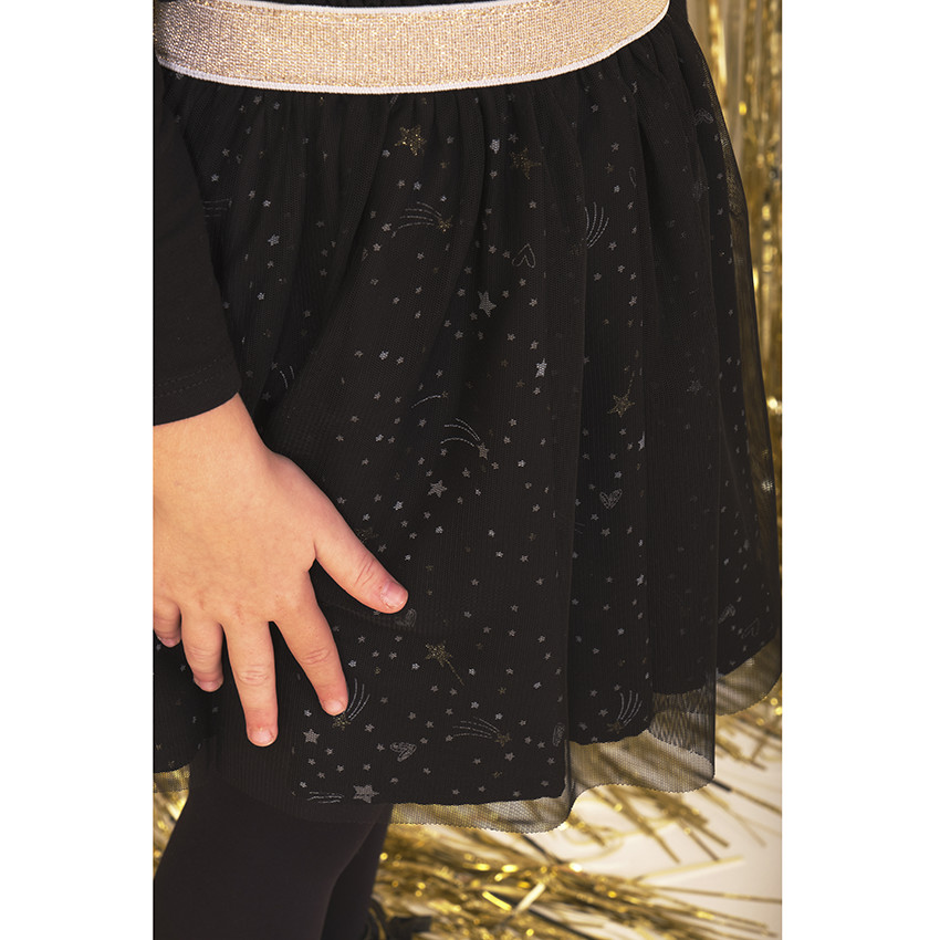 Falda corta en tul con estampado de estrellas  Additional Falda corta en tul con estampado de estrellas