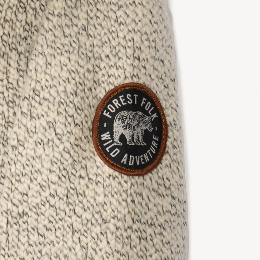 Chaleco con capucha de punto forrado en sherpa para niño 