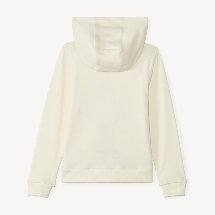 Chaleco de felpa liso con capucha para niña 