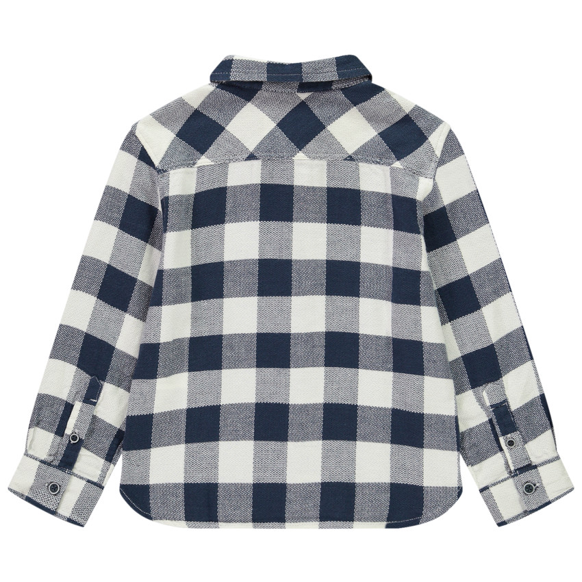 Camisa de cuadros de manga larga para niño 