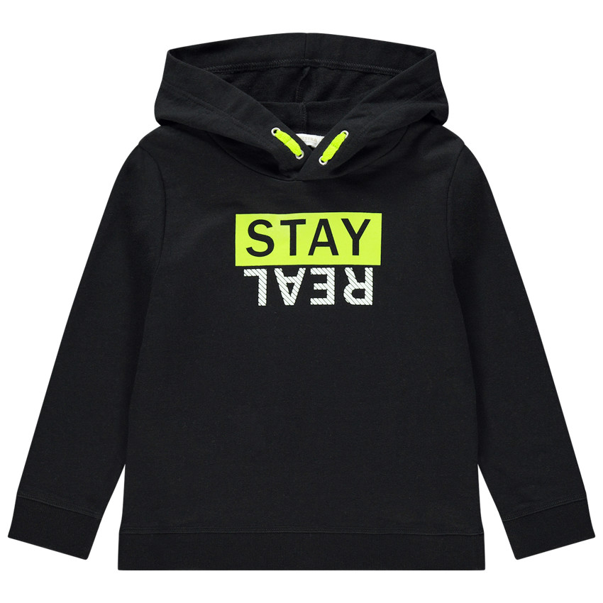 Sweat en molleton à capuche à texte printé 