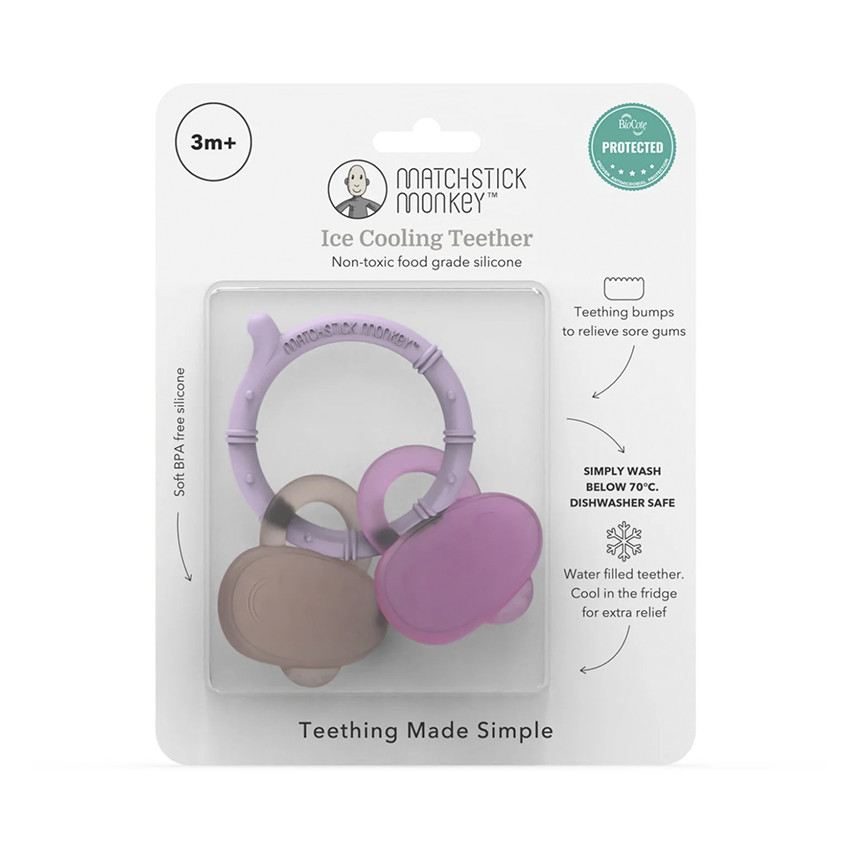 Mordedor bebé Cooling Teether lila/ rosa 