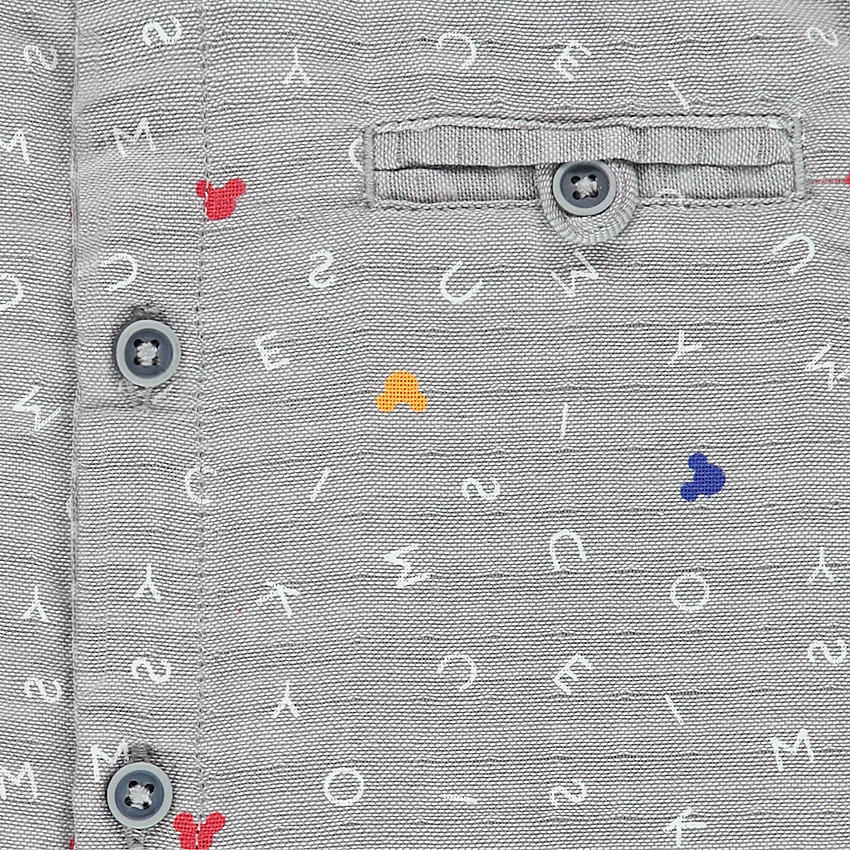 Camisa de manga larga con letras y estampado de Mickey ©Disney 