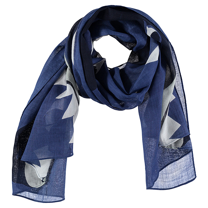 Pañuelo de gasa de viscosa con dibujo de tiburón 