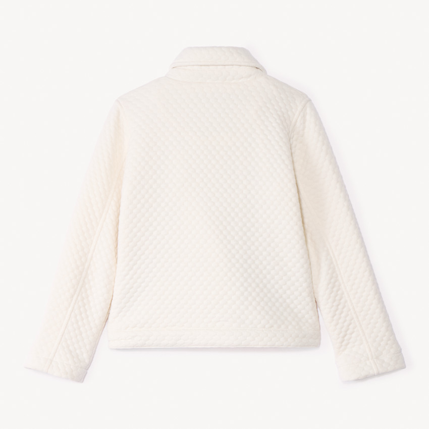 Chaqueta perfecto de felpa acolchada con forro de sherpa para niña 
