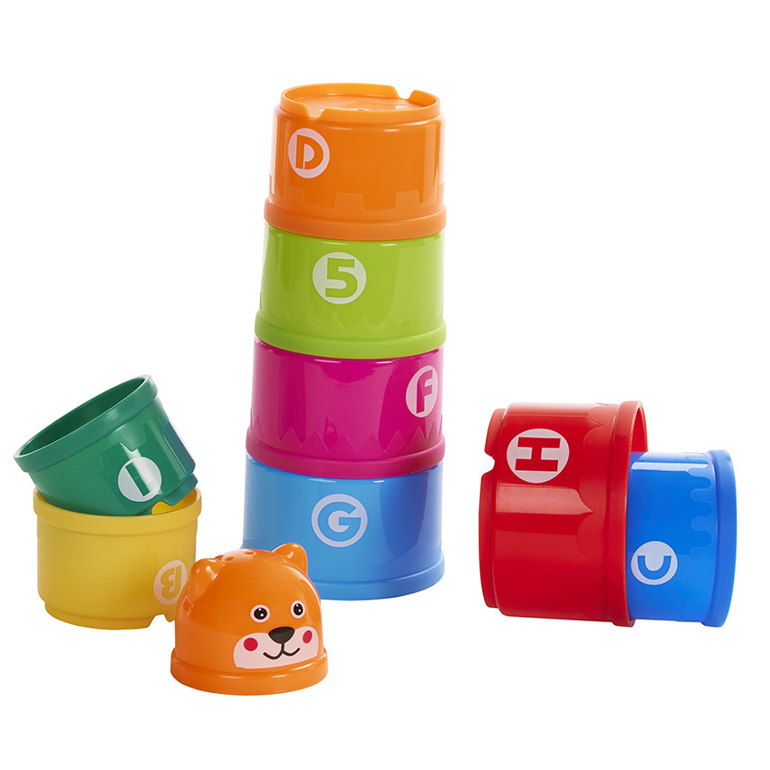Lote de 9 tazas apilables 