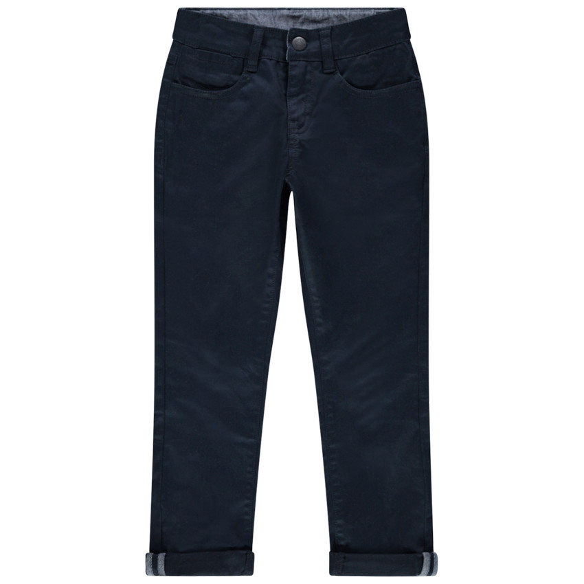 Pantalón slim de satin de algodón  