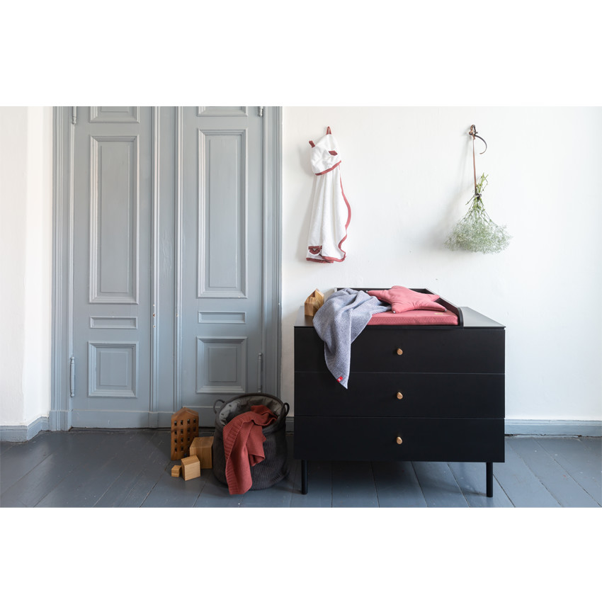 Colchón para cambiador Pure burdeos 