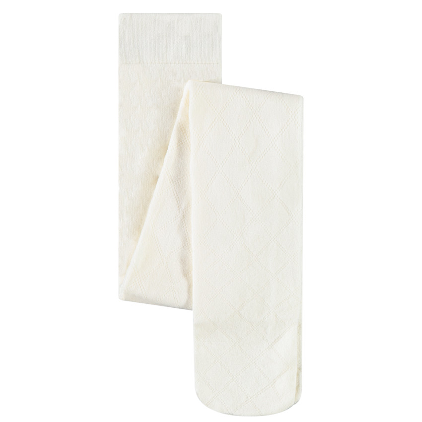 Collants unis de punto calado para niña 