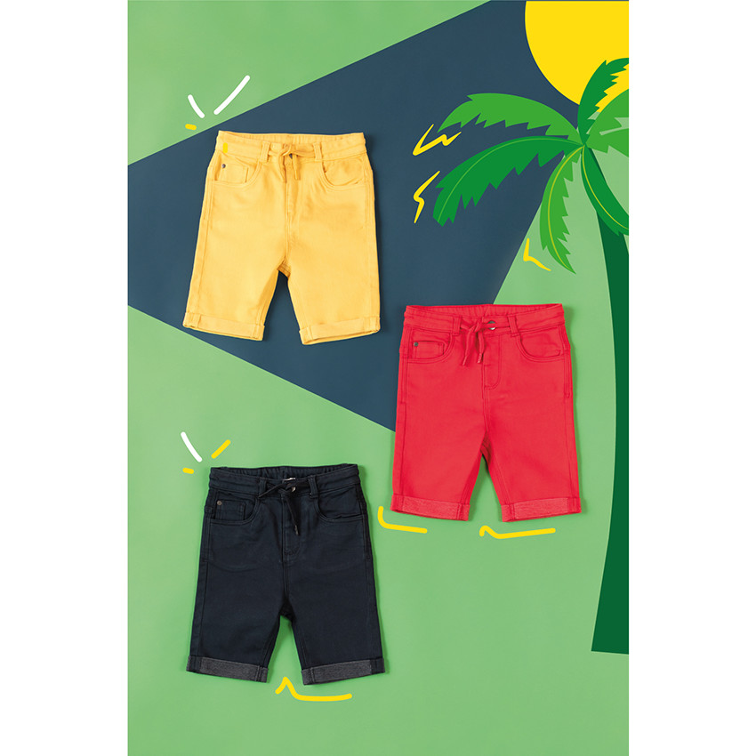 Bermudas de tela con cordones ajustables para niño  Additional Bermudas de tela con cordones ajustables para niño