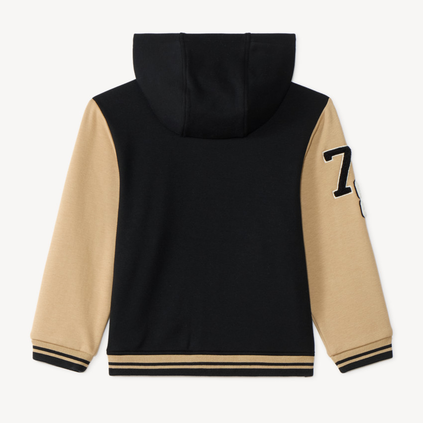 Sudadera tipo teddy con capucha para niño con bordado de baloncesto 