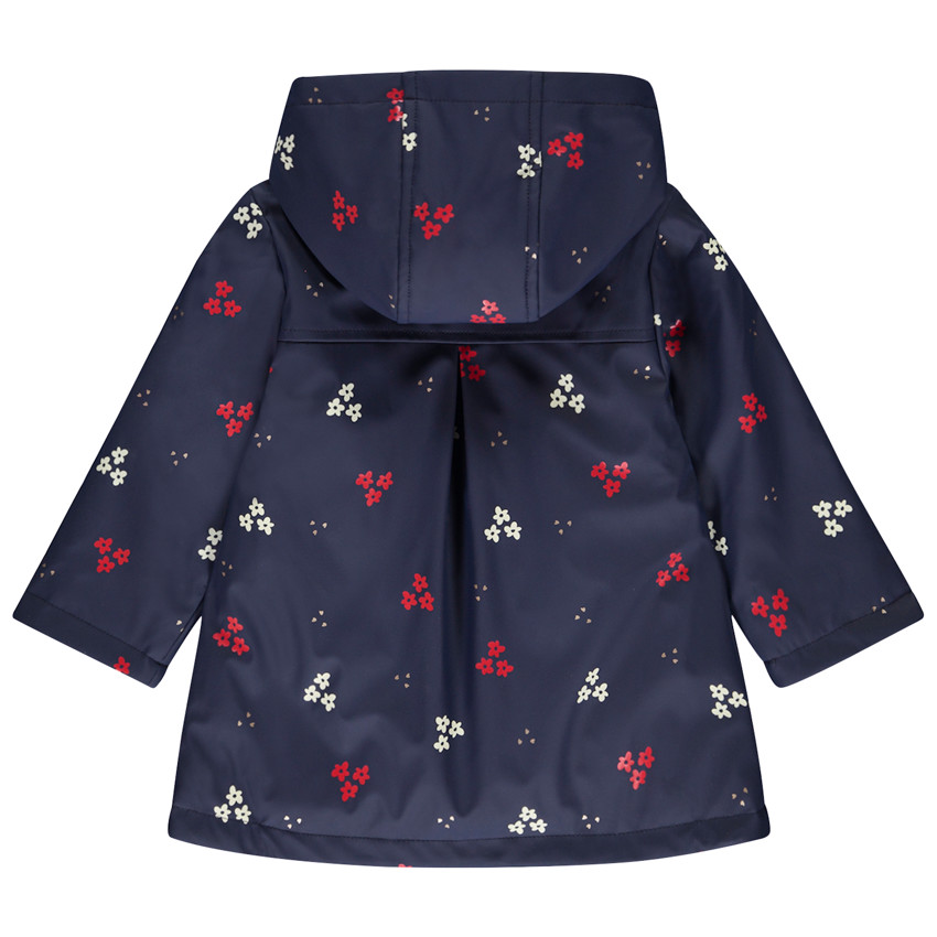 Parka de goma motivo flores para bebé niña 