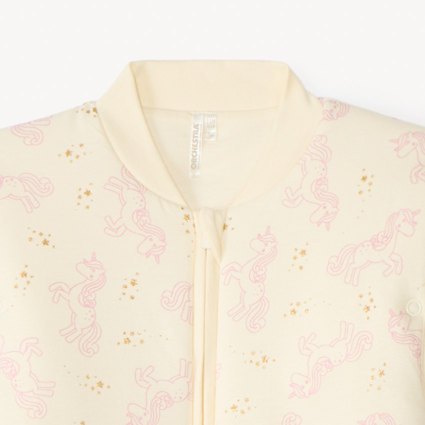 Pijama protector estampado con mangas desmontables para bebé niña 