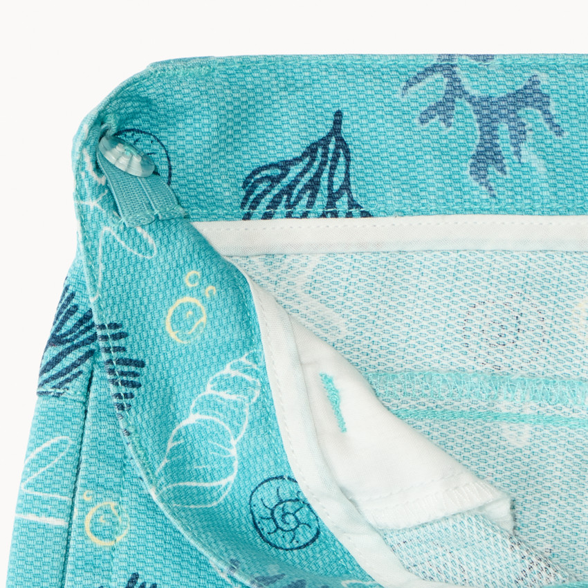 Bermudas de tela con estampado de conchas para niño 