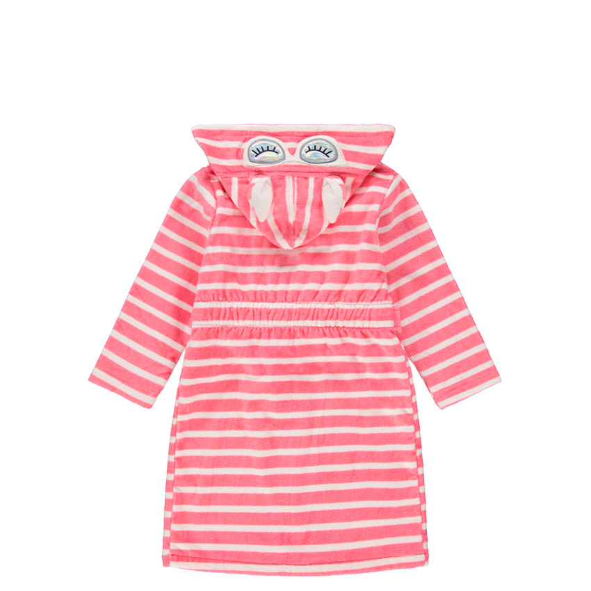 Albornoz de rizo de rayas all over con orejas y gafas estampadas 