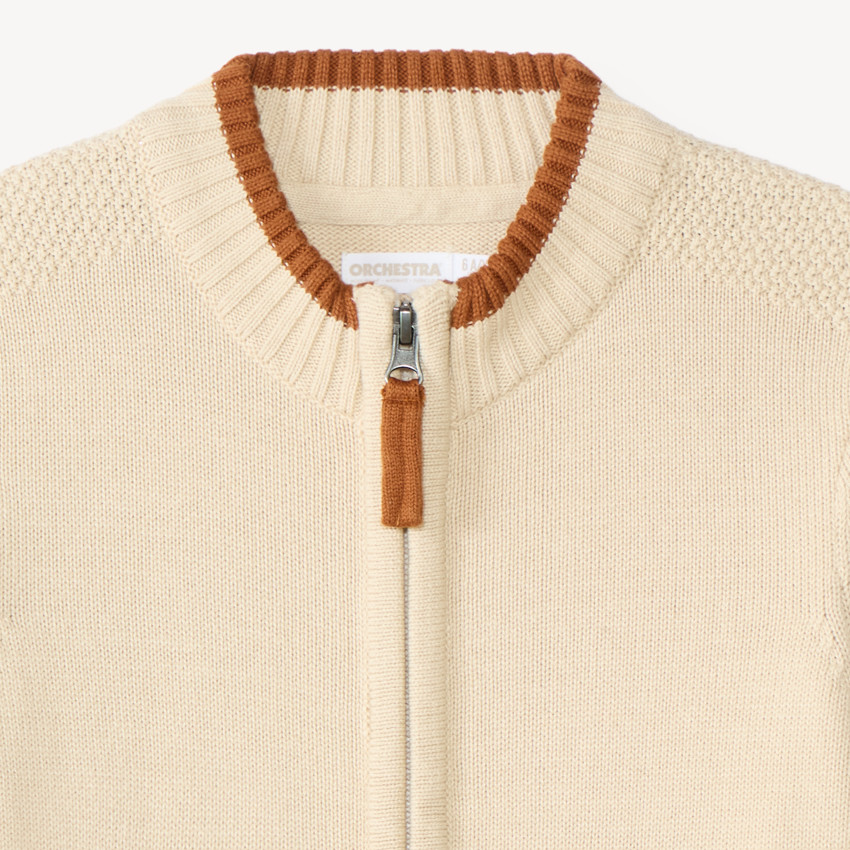 Gilet zippé en tricot garçon 