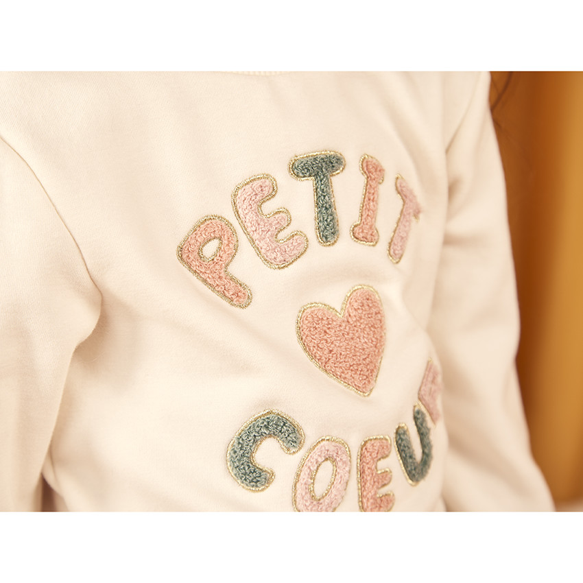 Sudadera de felpa con parches para bebé niña 