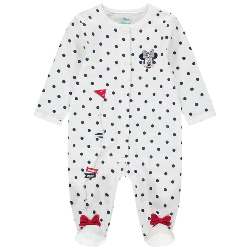 Pijama de algodón ecológico con lunares y bordados de Minnie Disney  Additional Pijama de algodón ecológico con lunares y bordados de Minnie Disney