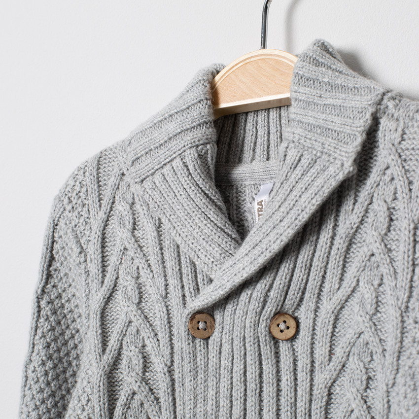 Chaqueta de punto de fantasía con doble botonadura Main Chaqueta de punto de fantasía con doble botonadura