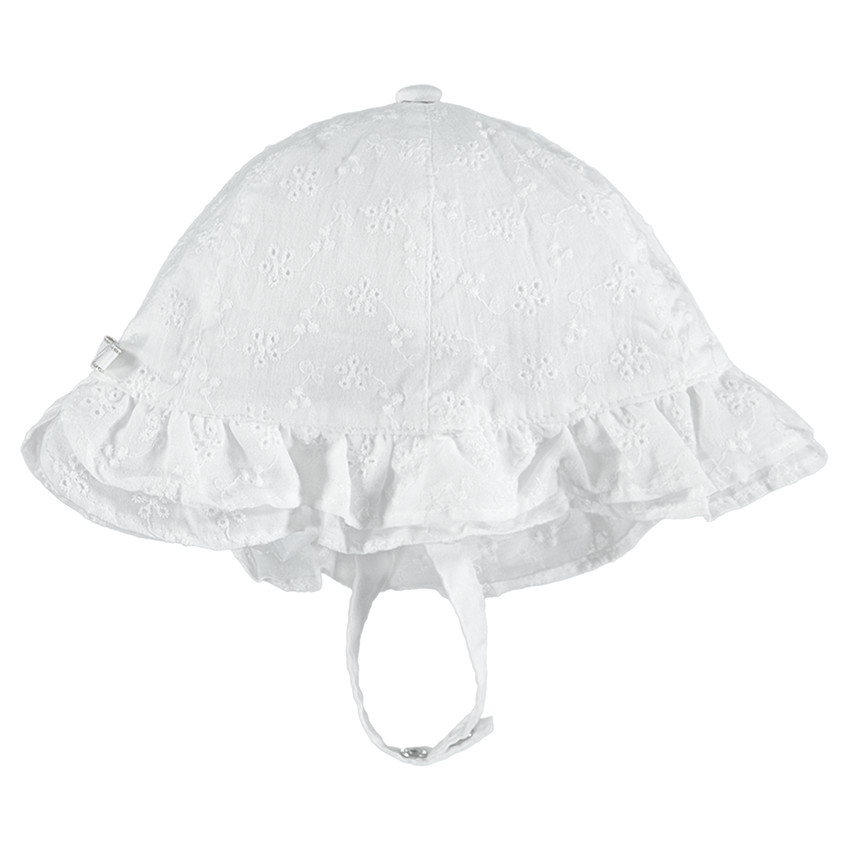 Capota en bordado inglés con tiras que se abrochan mediante automáticos  Additional Capota en bordado inglés con tiras que se abrochan mediante automáticos