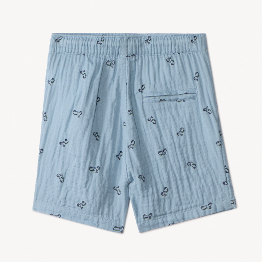 Conjunto de short y camisa de tela estampada Scoot para niño 