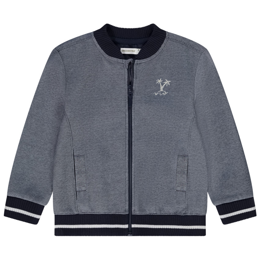 Chaleco cuello teddy de punto piqué para bebé niño 