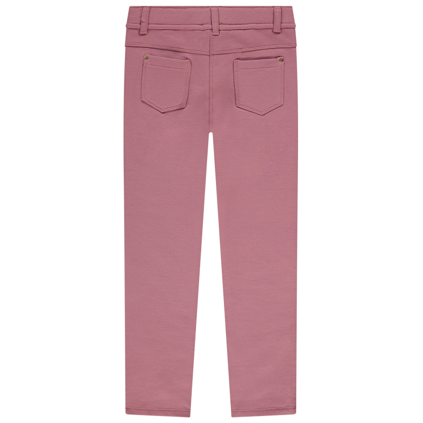 Pantalón de felpa liso para niña 