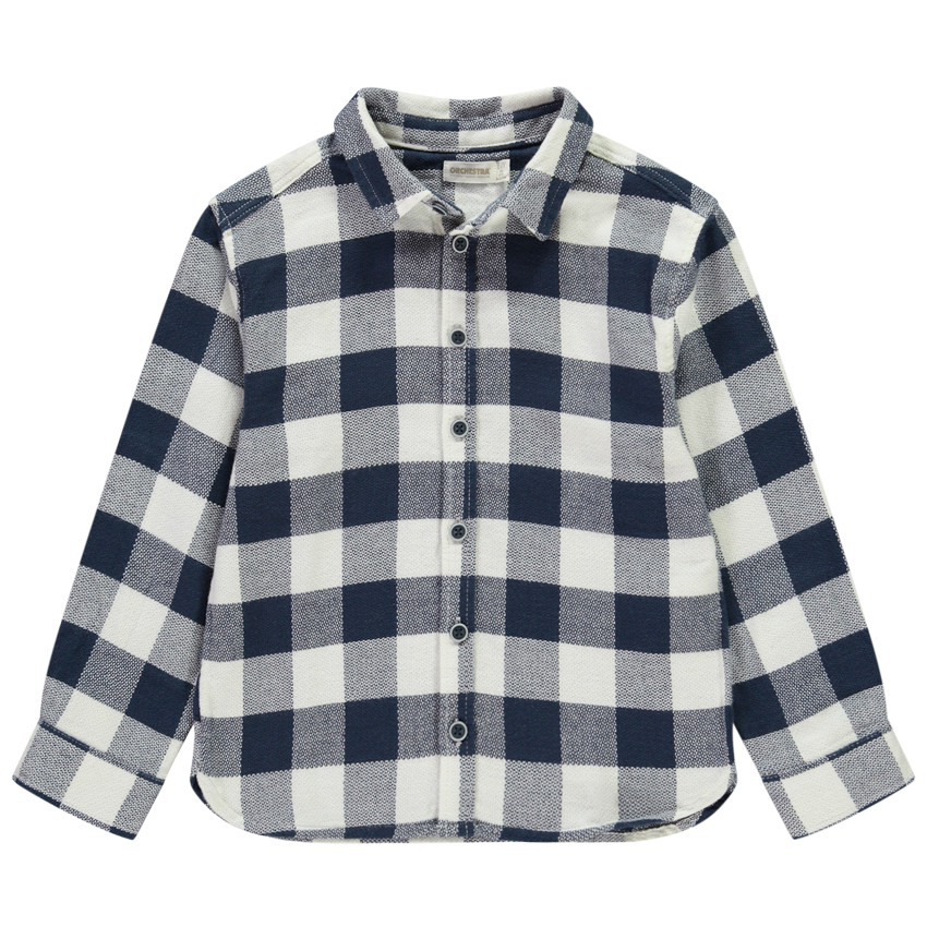 Camisa de cuadros de manga larga para niño 