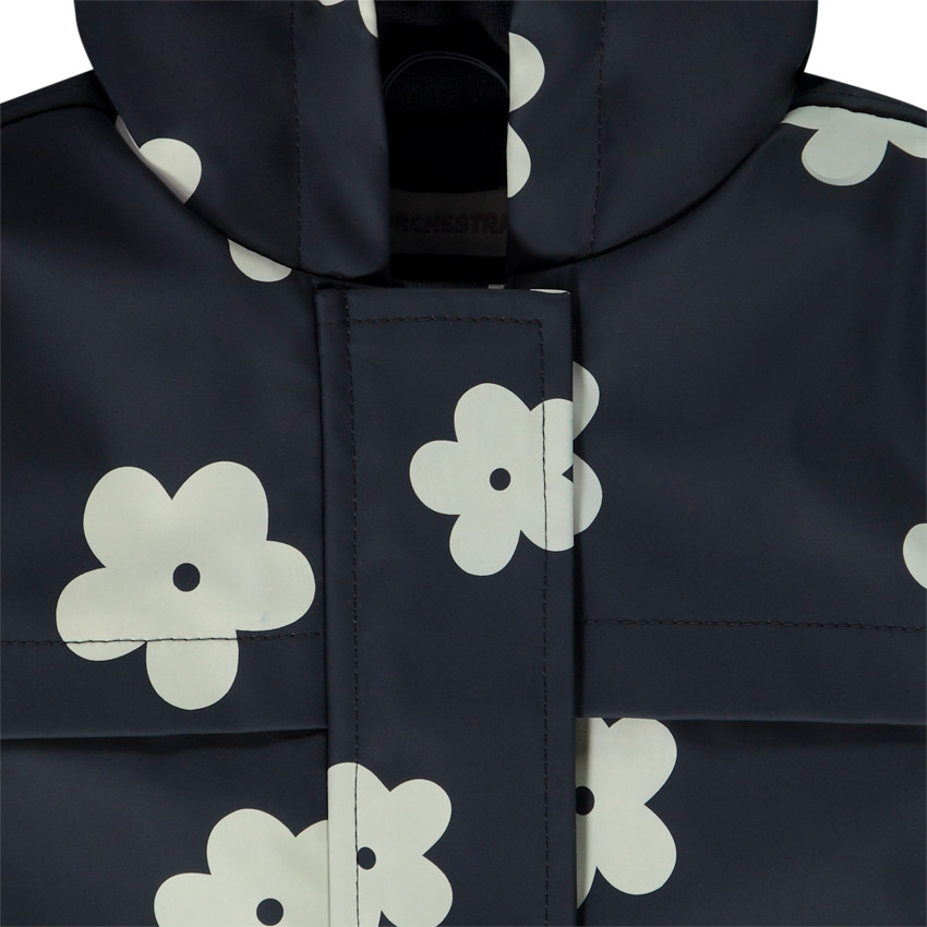 Parka goma acolchada estampado flores para niña 