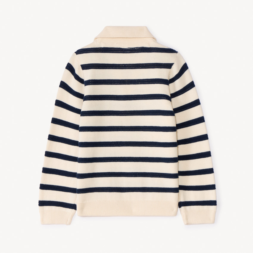 Jersey de rayas con cuello tipo polo para bebé niño 